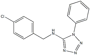 N-[(4-chlorophenyl)methyl]-1-phenyl-1H-1,2,3,4-tetrazol-5-amine 구조식 이미지