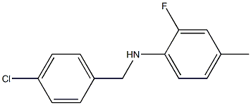 N-[(4-chlorophenyl)methyl]-2-fluoro-4-methylaniline Structure