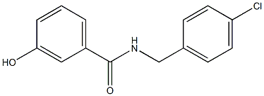 N-[(4-chlorophenyl)methyl]-3-hydroxybenzamide 구조식 이미지