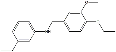 N-[(4-ethoxy-3-methoxyphenyl)methyl]-3-ethylaniline 구조식 이미지