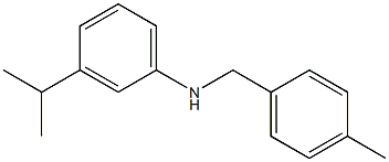 N-[(4-methylphenyl)methyl]-3-(propan-2-yl)aniline Structure