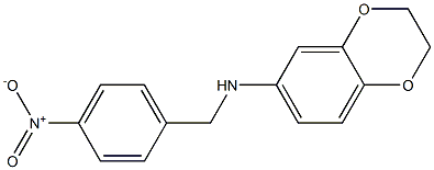 N-[(4-nitrophenyl)methyl]-2,3-dihydro-1,4-benzodioxin-6-amine 구조식 이미지