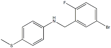 N-[(5-bromo-2-fluorophenyl)methyl]-4-(methylsulfanyl)aniline 구조식 이미지