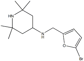 N-[(5-bromofuran-2-yl)methyl]-2,2,6,6-tetramethylpiperidin-4-amine 구조식 이미지