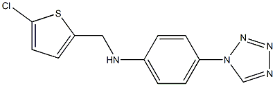 N-[(5-chlorothiophen-2-yl)methyl]-4-(1H-1,2,3,4-tetrazol-1-yl)aniline 구조식 이미지