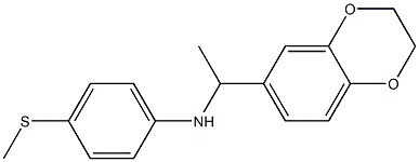 N-[1-(2,3-dihydro-1,4-benzodioxin-6-yl)ethyl]-4-(methylsulfanyl)aniline Structure