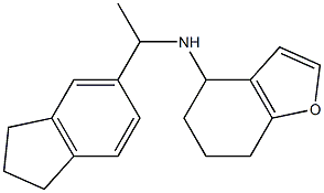 N-[1-(2,3-dihydro-1H-inden-5-yl)ethyl]-4,5,6,7-tetrahydro-1-benzofuran-4-amine 구조식 이미지