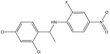 N-[1-(2,4-dichlorophenyl)ethyl]-2-fluoro-4-nitroaniline Structure