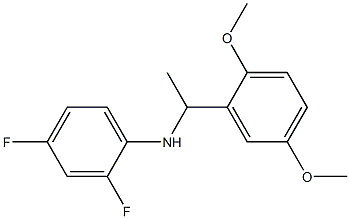 N-[1-(2,5-dimethoxyphenyl)ethyl]-2,4-difluoroaniline Structure