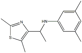 N-[1-(2,5-dimethyl-1,3-thiazol-4-yl)ethyl]-3,5-dimethylaniline 구조식 이미지