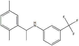 N-[1-(2,5-dimethylphenyl)ethyl]-3-(trifluoromethyl)aniline 구조식 이미지