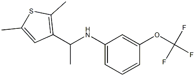 N-[1-(2,5-dimethylthiophen-3-yl)ethyl]-3-(trifluoromethoxy)aniline Structure