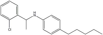 N-[1-(2-chlorophenyl)ethyl]-4-pentylaniline 구조식 이미지