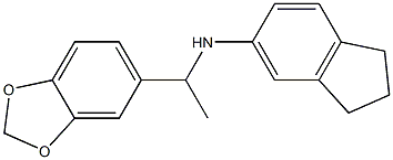 N-[1-(2H-1,3-benzodioxol-5-yl)ethyl]-2,3-dihydro-1H-inden-5-amine Structure