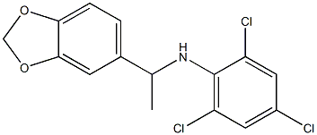 N-[1-(2H-1,3-benzodioxol-5-yl)ethyl]-2,4,6-trichloroaniline 구조식 이미지