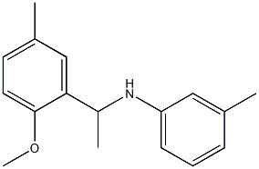 N-[1-(2-methoxy-5-methylphenyl)ethyl]-3-methylaniline 구조식 이미지