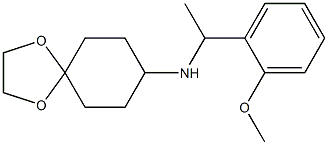 N-[1-(2-methoxyphenyl)ethyl]-1,4-dioxaspiro[4.5]decan-8-amine 구조식 이미지