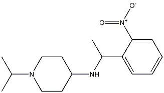 N-[1-(2-nitrophenyl)ethyl]-1-(propan-2-yl)piperidin-4-amine 구조식 이미지