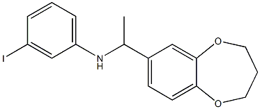 N-[1-(3,4-dihydro-2H-1,5-benzodioxepin-7-yl)ethyl]-3-iodoaniline 구조식 이미지