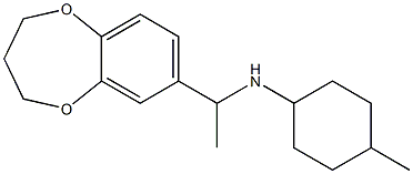 N-[1-(3,4-dihydro-2H-1,5-benzodioxepin-7-yl)ethyl]-4-methylcyclohexan-1-amine 구조식 이미지