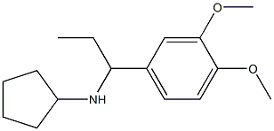 N-[1-(3,4-dimethoxyphenyl)propyl]cyclopentanamine 구조식 이미지