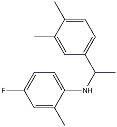 N-[1-(3,4-dimethylphenyl)ethyl]-4-fluoro-2-methylaniline 구조식 이미지