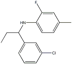 N-[1-(3-chlorophenyl)propyl]-2-fluoro-4-methylaniline Structure