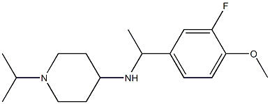 N-[1-(3-fluoro-4-methoxyphenyl)ethyl]-1-(propan-2-yl)piperidin-4-amine 구조식 이미지