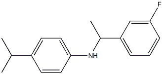 N-[1-(3-fluorophenyl)ethyl]-4-(propan-2-yl)aniline 구조식 이미지