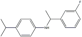 N-[1-(3-fluorophenyl)ethyl]-4-(propan-2-yl)aniline Structure