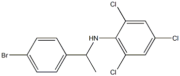 N-[1-(4-bromophenyl)ethyl]-2,4,6-trichloroaniline 구조식 이미지