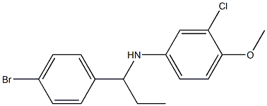 N-[1-(4-bromophenyl)propyl]-3-chloro-4-methoxyaniline Structure