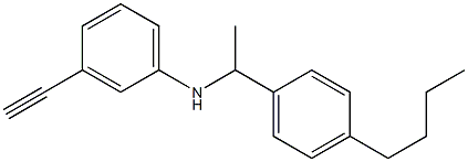 N-[1-(4-butylphenyl)ethyl]-3-ethynylaniline 구조식 이미지