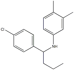 N-[1-(4-chlorophenyl)butyl]-3,4-dimethylaniline Structure