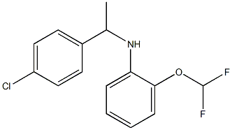N-[1-(4-chlorophenyl)ethyl]-2-(difluoromethoxy)aniline 구조식 이미지