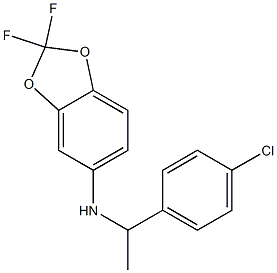 N-[1-(4-chlorophenyl)ethyl]-2,2-difluoro-2H-1,3-benzodioxol-5-amine 구조식 이미지