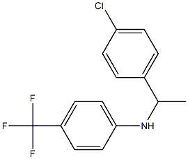 N-[1-(4-chlorophenyl)ethyl]-4-(trifluoromethyl)aniline Structure