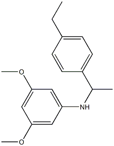 N-[1-(4-ethylphenyl)ethyl]-3,5-dimethoxyaniline 구조식 이미지