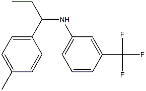 N-[1-(4-methylphenyl)propyl]-3-(trifluoromethyl)aniline Structure