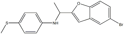 N-[1-(5-bromo-1-benzofuran-2-yl)ethyl]-4-(methylsulfanyl)aniline Structure
