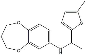 N-[1-(5-methylthiophen-2-yl)ethyl]-3,4-dihydro-2H-1,5-benzodioxepin-7-amine 구조식 이미지