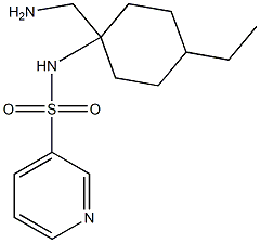 N-[1-(aminomethyl)-4-ethylcyclohexyl]pyridine-3-sulfonamide 구조식 이미지