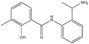 N-[2-(1-aminoethyl)phenyl]-2-hydroxy-3-methylbenzamide 구조식 이미지