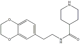 N-[2-(2,3-dihydro-1,4-benzodioxin-6-yl)ethyl]piperidine-4-carboxamide Structure