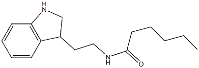 N-[2-(2,3-dihydro-1H-indol-3-yl)ethyl]hexanamide 구조식 이미지