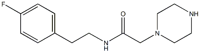 N-[2-(4-fluorophenyl)ethyl]-2-(piperazin-1-yl)acetamide 구조식 이미지