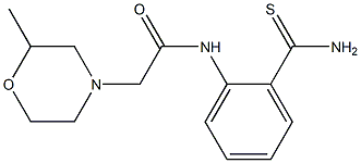 N-[2-(aminocarbonothioyl)phenyl]-2-(2-methylmorpholin-4-yl)acetamide 구조식 이미지