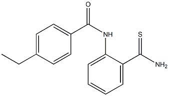 N-[2-(aminocarbonothioyl)phenyl]-4-ethylbenzamide 구조식 이미지