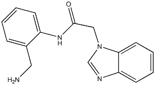 N-[2-(aminomethyl)phenyl]-2-(1H-benzimidazol-1-yl)acetamide 구조식 이미지