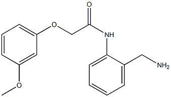N-[2-(aminomethyl)phenyl]-2-(3-methoxyphenoxy)acetamide 구조식 이미지